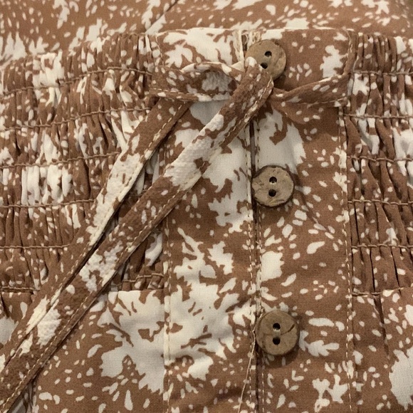NWT Promesa Tan & Cream Floral Prairie Maxi Skirt - Picture 5 of 6